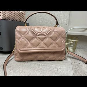 Tory Burch Soft Fleming top handle Pink Moon color